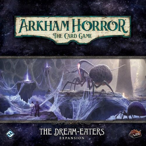 Game box featuring game title and spider-like eldritch monster illustration.