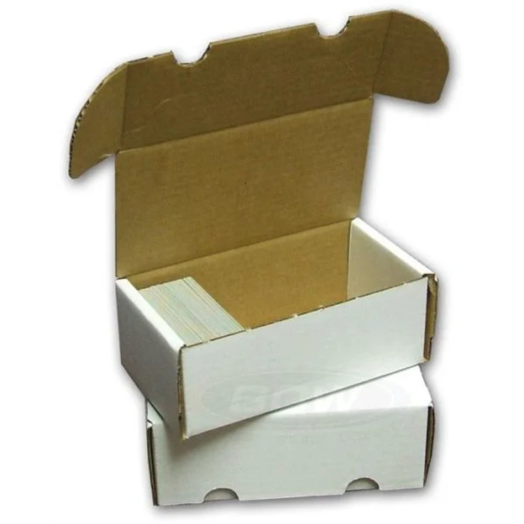 White card storage box with one row made from cardboard.