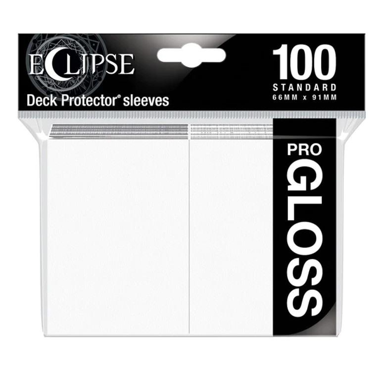 Plastic Eclipse Gloss sleeve packaging showcasing the white sleeve color.