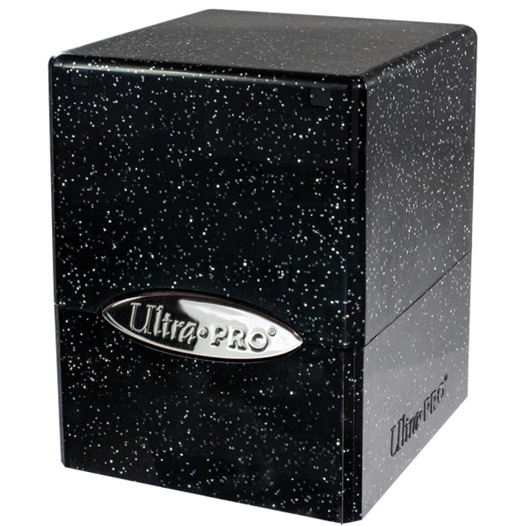 Closed Ultra Pro satin cube deck box in the color glitter black