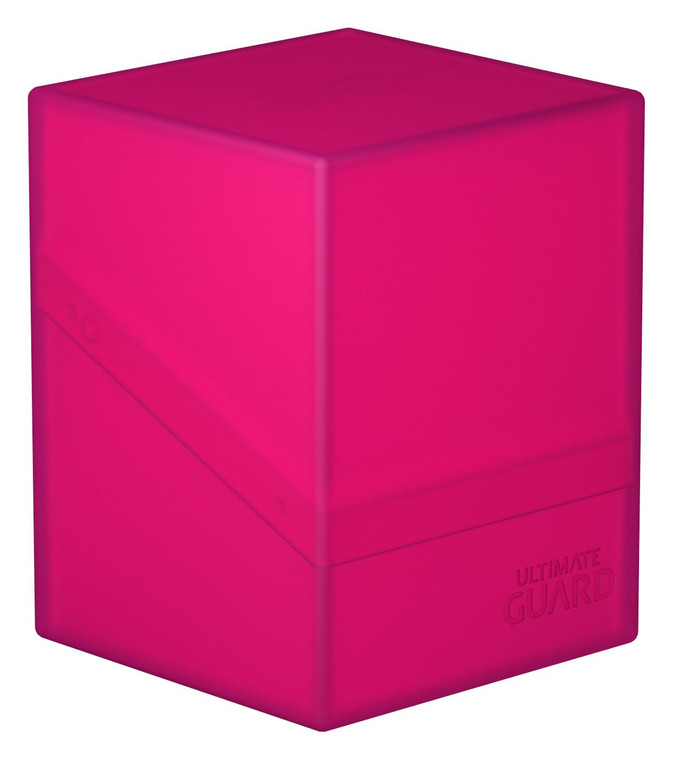 Closed ultimate guard boulder deck box in the color rhodonite.