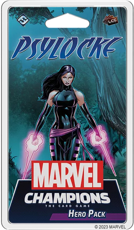 Plastic clamshell box featuring game title and art of Psylocke.