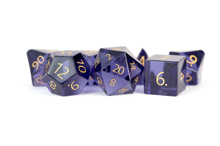 Metallic Dice Games - 7 Set RPG Dice - Stone - June Alexandrite