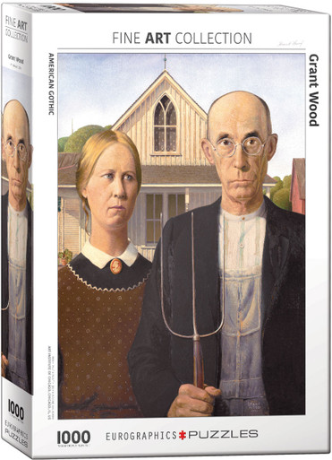 American Gothic by Grant Wood (1000 pc) - One Eyed Jacques