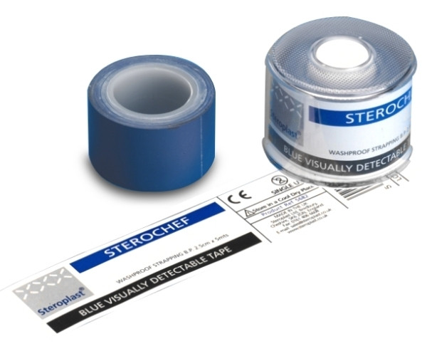 Steroplast Blue Detactable Waterproof Strapping Tape (2.5cm x 5m) Selles Medical
