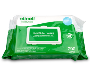 Clinell Alcohol Free Wipes (Pack of 200) Universal Surface Sanitising Wipes Clinell Alcohol Free Wipes (Pack of 200) Universal Surface Sanitising Wipes