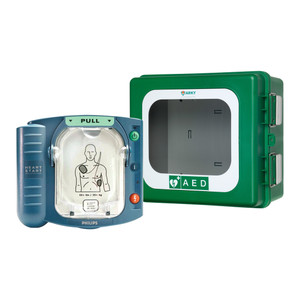 HeartStart HS1 Defibrillator with Outdoor Heated Cabinet HeartStart HS1 Defibrillator with Outdoor Heated Cabinet