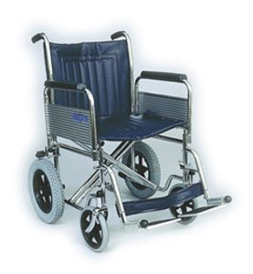 Heavy-Duty Steel Transit Wheelchair with folding back Heavy-Duty Steel Transit Wheelchair with folding back