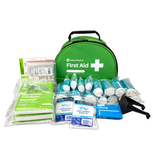 Standard First Aid Kit in a Green Dome Bag Standard First Aid Kit in a Green Dome Bag