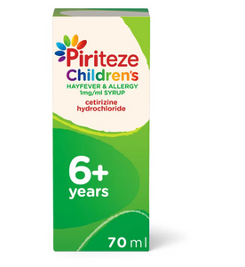 Piriteze Allergy Syrup 6+ Once-a-Day 70ml