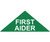 First Aider Triangular Vinyl Helmet Sticker (110 x 55mm)