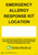 Emergency Allergy Response Kit Location Poster A4