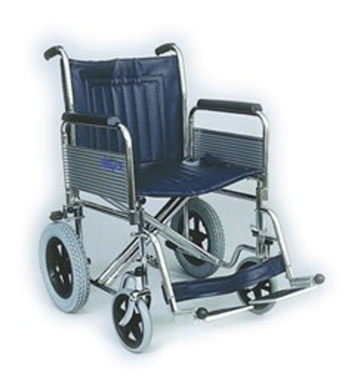 Heavy-Duty Steel Transit Wheelchair with folding back