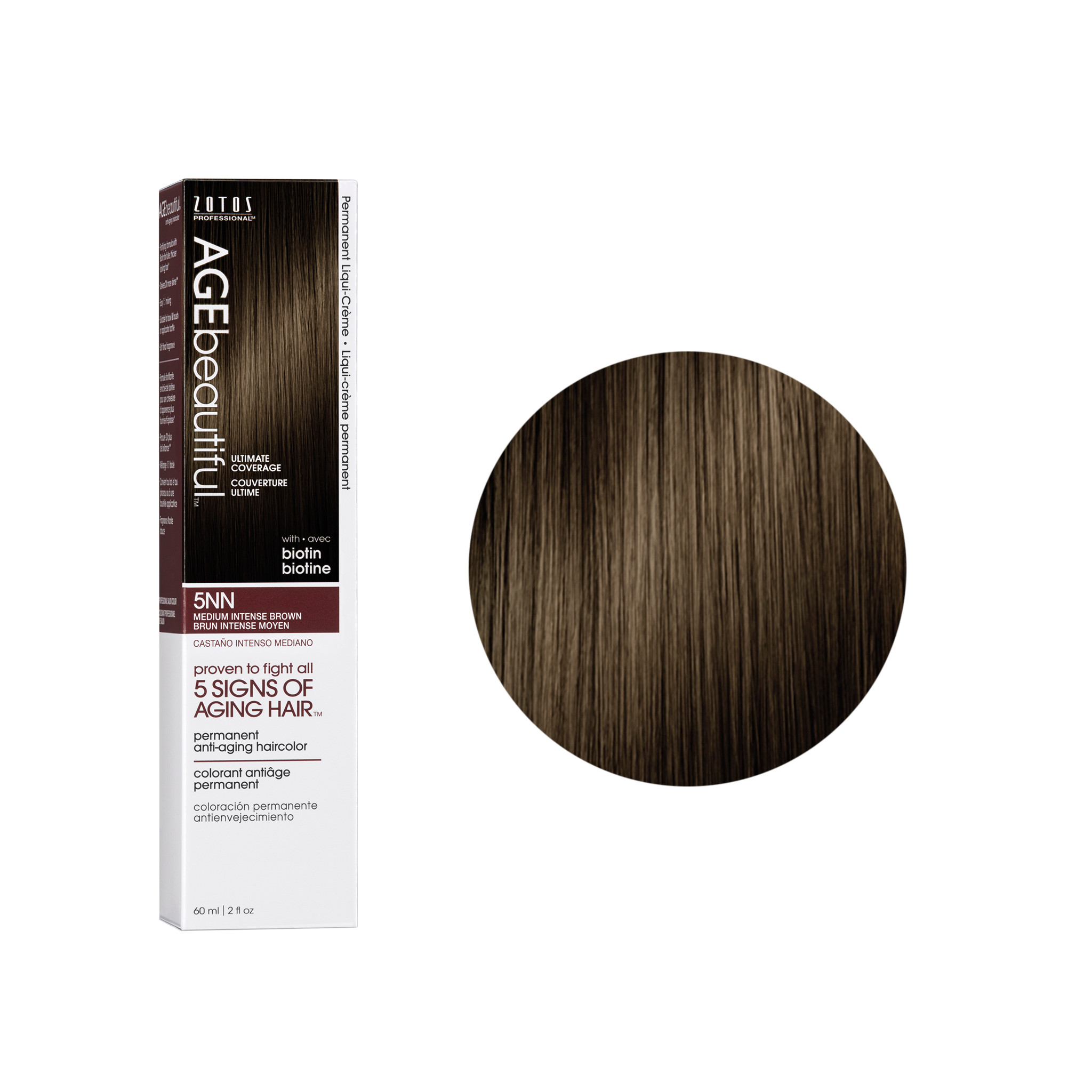 Age Beautiful is the first professional  hair colour solution to combat aging hair. Anti-aging hair colour with 100% grey coverage. Age Beautiful has been formulated using selected key ingredients proven to fight the 5 signs of aging hair. 