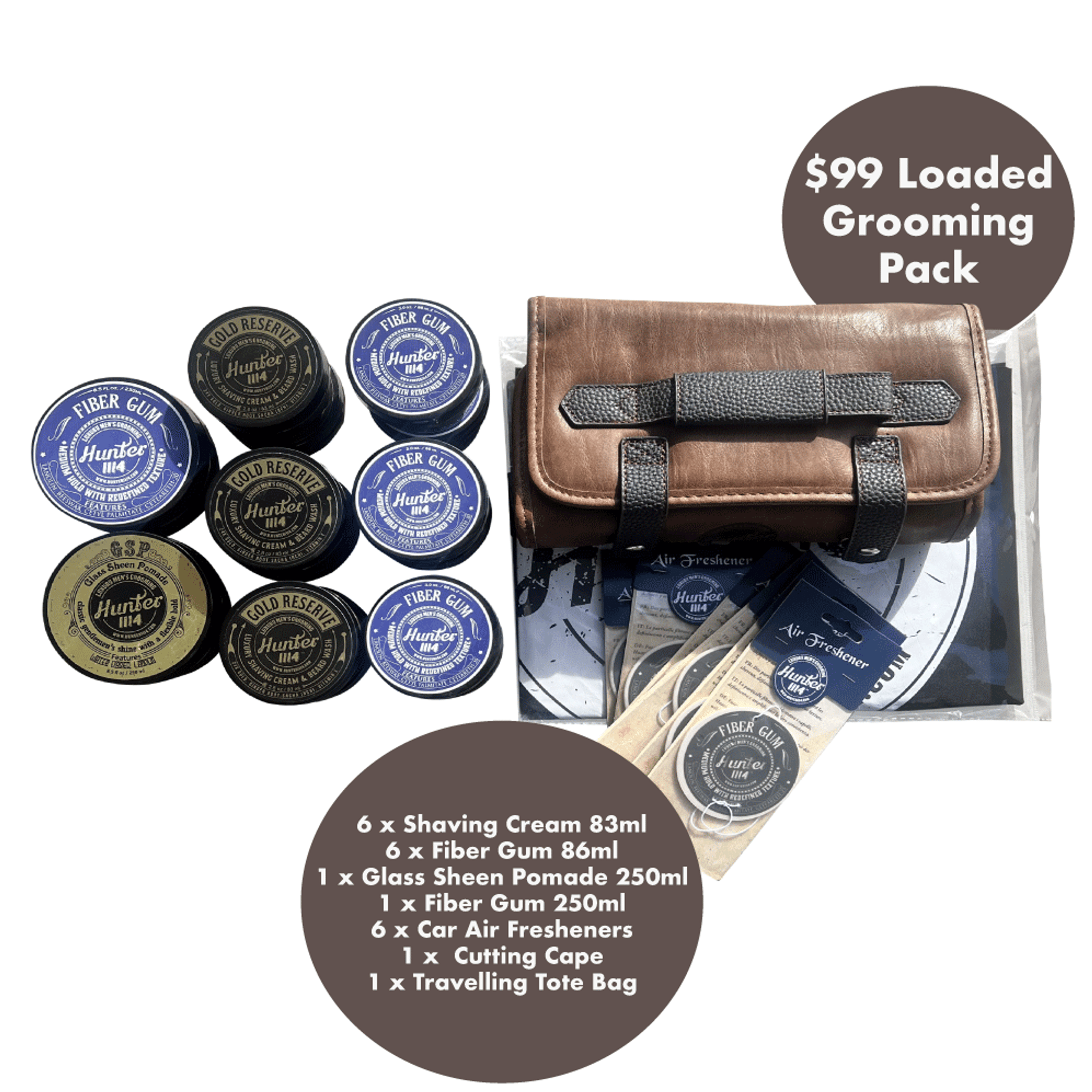 Hunter 1114 Loaded Grooming Pack with Travelling Tote Bag 