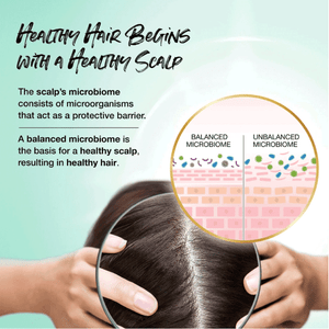 Biotera Moisturizing Shampoo rehydrates the hair. Biotera is Microbiome Friendly certified. For a healthy scalp, resulting in healthy hair use Biotera that is proven to preserve the delicate balance of the scalp's Micriobiome. 