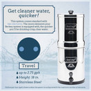 Travel Berkey Water Filter with 2 Black Berkey Filters and 2 PF2 Fluoride Filters