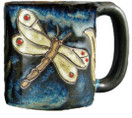 One (1) MARA STONEWARE COLLECTION - 16 Oz Coffee/Tea Cup Collectible Dinner Mugs - Dragonfly Insect Design