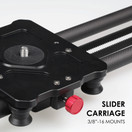 Kamerar 31â Fluid Motion Video Slider: Flywheel, Counterweight, Light Carbon Fiber Rails, Adjustable Legs, DSLR Camera/Camcorder Stabilization Track