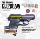 Clipdraw Concealed Gun Belt Clip for Ruger LC9S/PRO Black