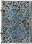 Paperblanks Silver Filigree Journals Maya Blue Grande, 8 1/4 in. x 11 3/4 in. 240 pages, unlined