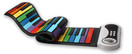 Rock And Roll It - Rainbow Piano. Flexible, Completely Portable, 49 standard Keys, battery OR USB powered. Includes play-by-color song book!