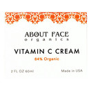 Vitamin C Cream Hyaluronic Acid, B3 and E by About Face Organics | Daily Vitamin C for Face | 84% Organic | Paraben & Cruelty Free, 2 Ounces
