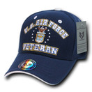 US Air Force Veteran Embroidered Baseball Cap Hat (Navy Blue)