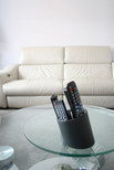j-me original design Tilt Remote Control Tidy Remote Holder and TV Remote Organizer (Black/Grey)
