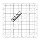 Bloc Loc~6.5" Half Square Triangle Ruler, Acrylic Ruler