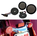 Black Out Red LED Turn Signal Running Light Insert Harley Bullet 1157 Bulb FL FX XL Smoke Lens touring dyna softail sportster street road electra glide