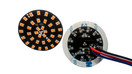 Black Out Amber LED Turn Signal Running Light Insert Harley Bullet 1157 Bulb FL FX XL Smoke Lens