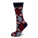 Captain America Navy Argyle Stripe Socks