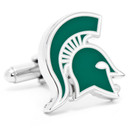 Silver Plated Michigan State Spartans Cufflinks