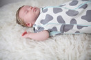 Woombie Grow with Me Baby Swaddle - Convertible Swaddle Fits Babies 0-9 Months - Expands to Wearable Blanket for Babies Up to 18 Months (Moo Gray)