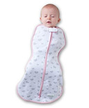 Woombie Grow with Me Baby Swaddle - Convertible Swaddle Fits Babies 0-9 Months - Expands to Wearable Blanket for Babies Up to 18 Months (Gray Hearts)