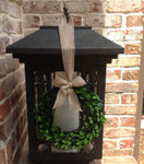 Preserved Boxwood Wreath W/Burlap Bow - 8"