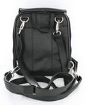 Roma Leathers Black Leather R/L Locking Concealment Purse / Backpack - CCW Concealed Carry Gun / Pistol