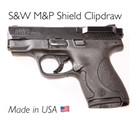 Clipdraw Ambidextrous Concealed Gun Belt Clip for Smith and Wesson M and P Shield 9MM and 40 Caliber Black