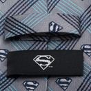DC Comics Superman Gray Plaid Tie, Officially Licensed