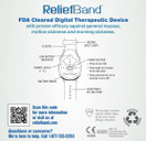 ReliefBand NEW Reliefband for Motion & Morning Sickness + Batteries + Gel