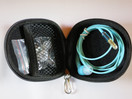 Scan Sound, Inc. Turquoise 1-BUD-Pro w/ zippered case and 3 sizes of eartips