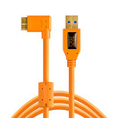 Tether Tools TetherPro USB 3.0 male to Micro-B Right Angle Cable, 15 feet, Orange