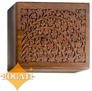 Bogati Hand-Carved Rosewood Urn Box - Extra Large