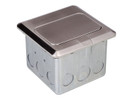 Lew Electric PUFP-SQ-SS Floor Pop Up Power Box with 125V-15A Tamper Resistant Receptacle - Stainless Steel