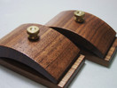 The Hang-Ups Company 1 Pair Walnut Wood Quilt Hang-Ups Clamps Clips - Large