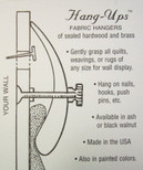 The Hang-Ups Company 1 Pair Walnut Wood Quilt Hang-Ups Clamps Clips - Large