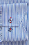 Lorenzo Uomo Lorenzo Uomo Trim Fit Textured Stripe Dress Shirt - Size 16 34/35 Brand New