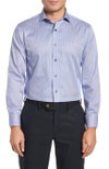 Lorenzo Uomo Lorenzo Uomo Trim Fit Textured Stripe Dress Shirt - Size 16 34/35 Brand New