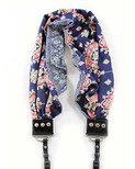 Capturing Couture Bluebell Scarf Camera Strap; NEW; Beautiful & Comfortable; Stylish Americana